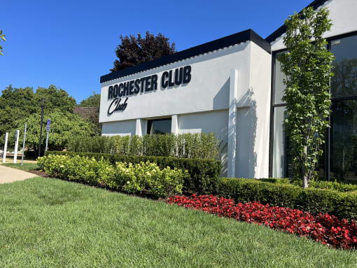Clubhouse Exterior at Rochester Club Apartments - Rochester, MI, Rochester Hills, MI