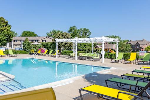 Lounging by the Pool at Pilgrim Village - Canton, MI, Canton, MI