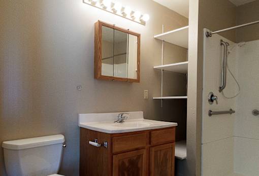 Some--but not all--apartments in this community feature walk-in showers.