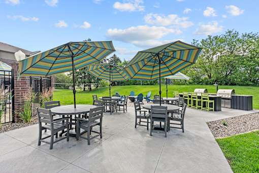 Grill and picnic area at Cityscape, St Louis Park, MN, 55416