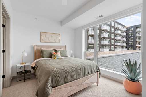 Comfortable Bedroom With Large Window at The Mera, Minnesota