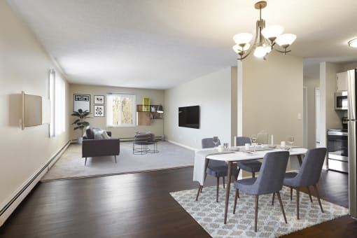 View of Dining Room at Axon Green, Minneapolis, 55416