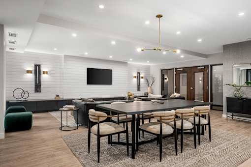 Reservable clubroom at The Flats at West End Apartments, Minnesota
