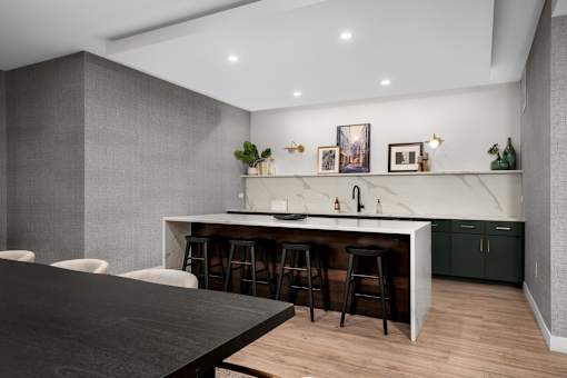 Reservable clubroom at The Flats at West End Apartments, Minnesota