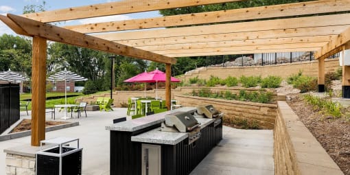 View of Grilling Station at Era on Excelsior, Minnesota