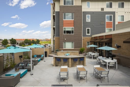 Poolside Relaxing Chairs at Gabella at Parkside, Minnesota