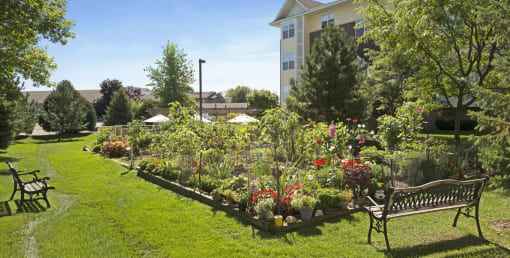 Heritage Place Apartments 55+ Community in Rogers, MN Garden
