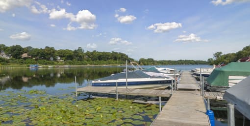 Boat Dock at Medicine Lake Apartments, Minnesota, 55441