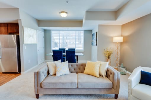 Living Room at Gabella at Parkside, Apple Valley, MN, 55124