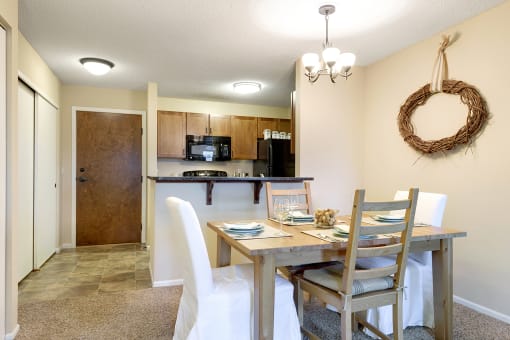 Kitchen And Dining Area at Regency Woods, Minnetonka, MN