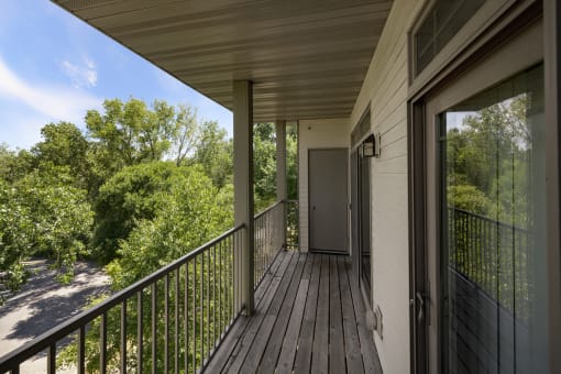 balcony with view at The Gables at Park Pointe, St. Louis Park, Minnesota