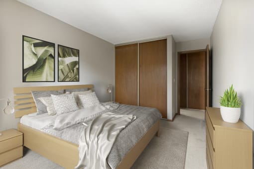Bedroom at The Kendrick Apartments
