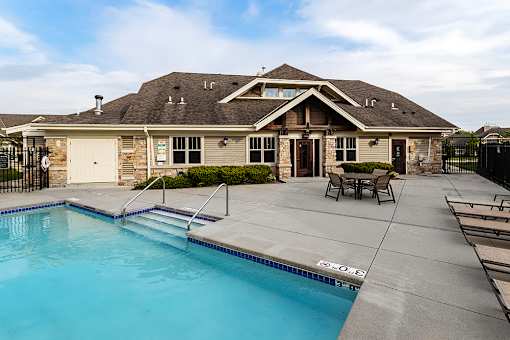 A house with a pool in the backyard.