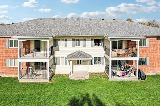 Aerial Exterior View at CenterPointe Apartments & Townhomes, Canandaigua, 14424