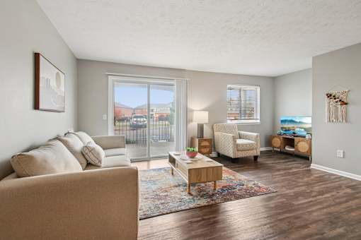 Spacious Living Area at CenterPointe Apartments & Townhomes, Canandaigua, 14424