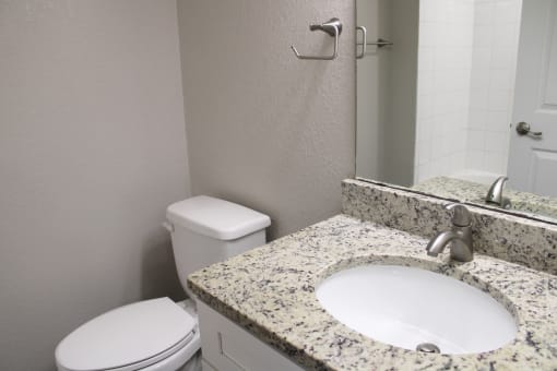 Renovated Bathroom at Captiva Club Apartments at 4401 Club Captiva Drive in Tampa, FL