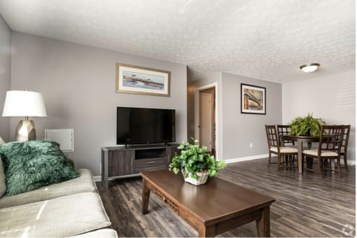 Wood Floor Living Room at Centerpointe Apartments, Canandaigua, NY