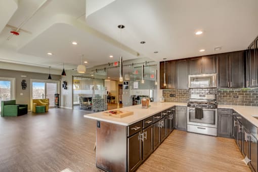 Community Kitchen at Woodland Ridge Apartments, Woodridge, Illinois