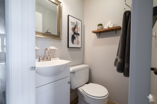 Spa Inspired Bathroom at Willowbrooke Apartments & Townhomes, Brockport, New York