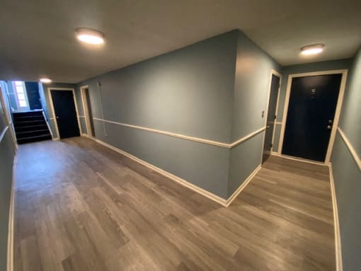Renovated Hallway at  Lincoln Square Apartments at 4055 Knoll Drive in Hamburg, NY