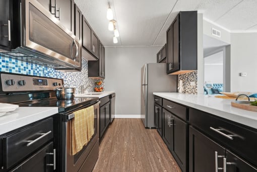 Clubhouse Kitchen at Woodland Ridge Apartments in Woodridge, IL