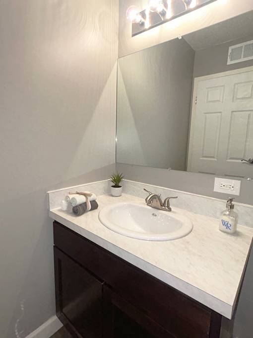 Bathroom at Woodland Ridge Apartments in Woodridge IL 60517