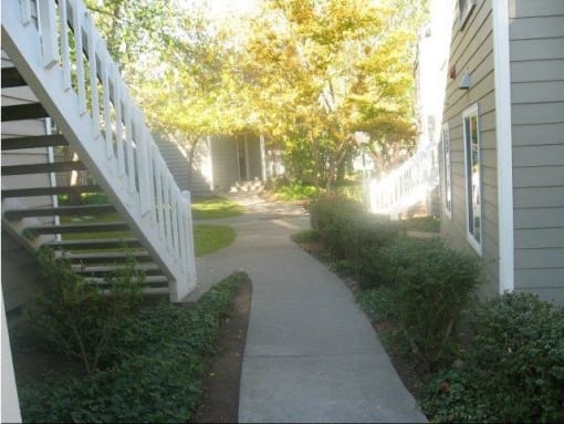 outdoor walkways and unit entry