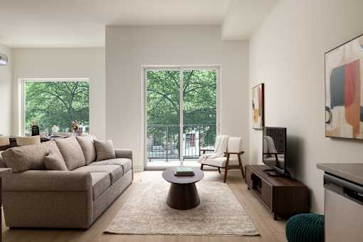 Spacious Living Room at The Hawthorn, Philadelphia, PA