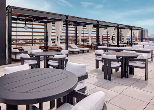 Rooftop patio at 23 West Apartments, Philadelphia, PA