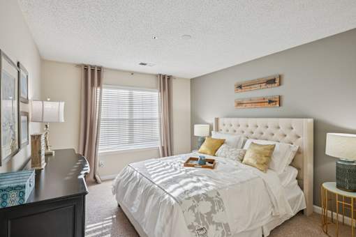 Bedroom with bed at Radbourne Lake Apartments, Charlotte