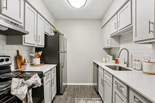 White cabinets at The Grove Brentwood, Nashville, TN, 37211
