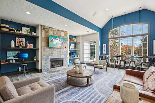 Fireplace at Radbourne Lake Apartments, Charlotte, 28269