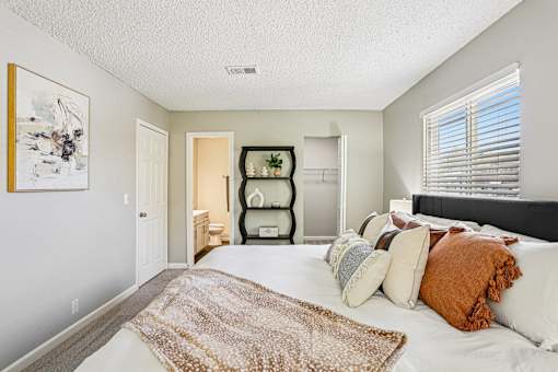 Bedroom with large bed at The Grove Brentwood, Tennessee, 37211