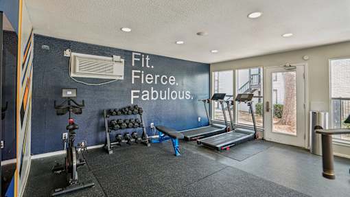 Gym room at Keller Oaks, Carrollton, Texas