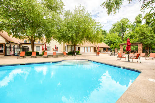 the swimming pool at our apartments at The Grove Brentwood, Nashville Tennessee?