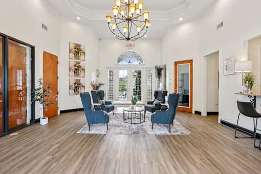 Leasing office interior at The Brentwood, Nashville, TN, 37211