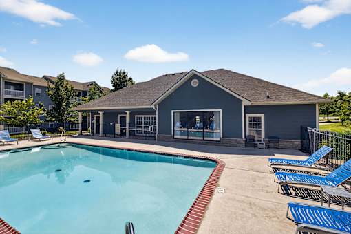 Pool And Lounge Chairs at Aventura at Richmond, St. Peters, 63376