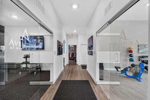 Aventura at Maryland Park is a fitness center with a variety of equipment.