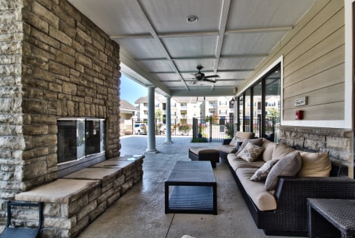 Outdoor lounge area at Aventura at Mid Rivers  at Aventura at Mid Rivers, St. Charles, 63304