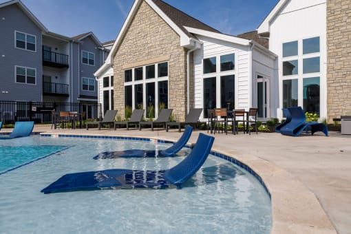 Cool Blue Swimming Pool at The Edison at Blue Springs, Missouri