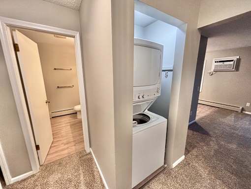 2-Bed Renovated Hallway with Washer + Dryer
