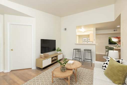living room with a white couch at Crosspoint Oaks at Boerne, Boerne, TX