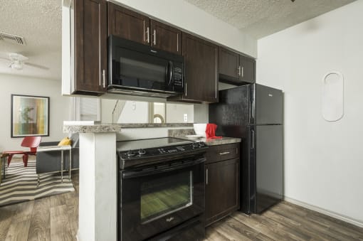 Classic Kitchen with Black Appliances