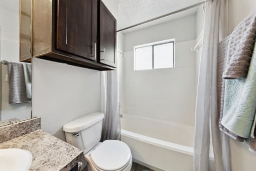 a bathroom with a toilet and a sink and a shower