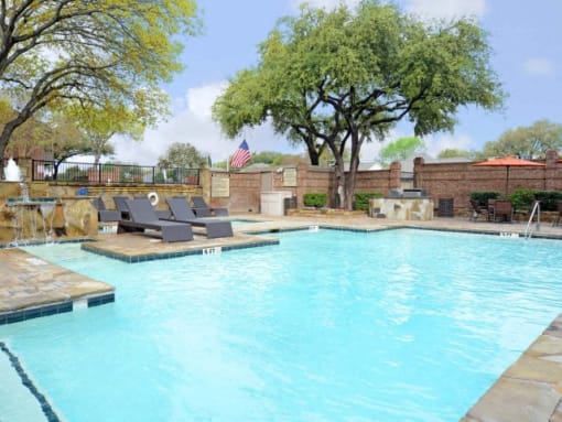 Pool at Trinity Village Apartments, Dallas