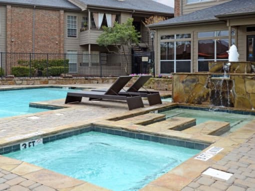 Pool at Trinity Village Apartments, Texas, 75287