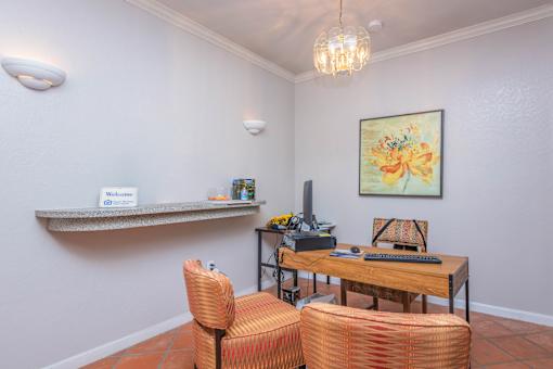 The leasing office at The Vistas in Boerne, TX.