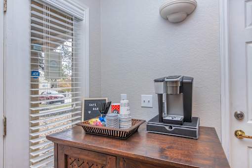 Coffee bar at The Vistas in Boerne, TX.
