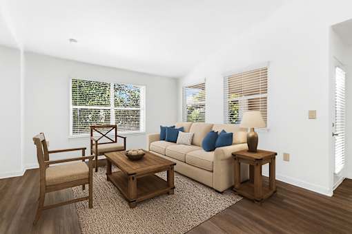 couch with chair, and coffee table at Crosspoint Oaks at Boerne, Boerne Texas
