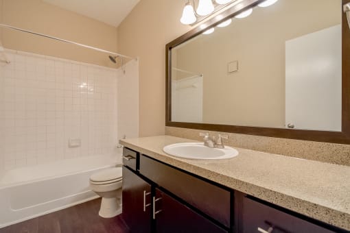 Bathroom With Bathtub at Woodchase, Euless, TX, 76039